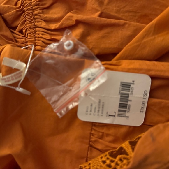 Free People Louella Embroidered Blouse- Size Large - Picture 6 of 6